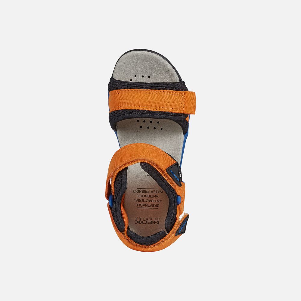 Sandales Geox Borealis - Orange/Noir - Garcon 590367-PFW